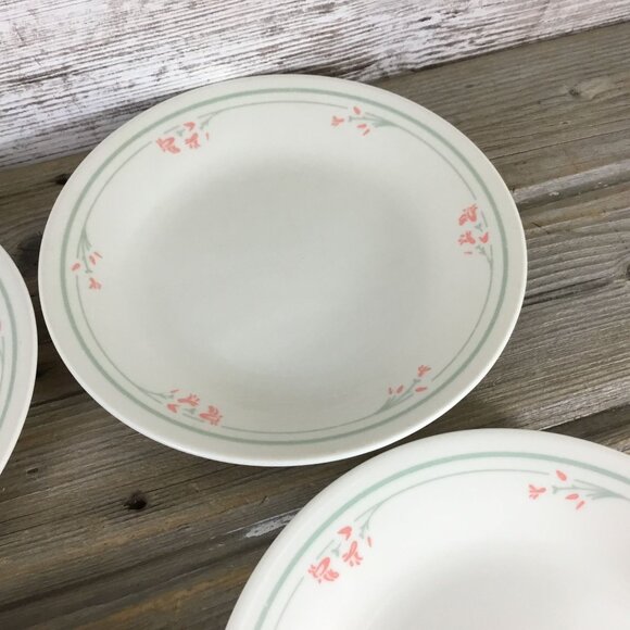 Corelle Summer Blossom Beige 6 3/4" Bread Plates Set Of 4 Floral Pattern Vintage - Picture 12 of 16